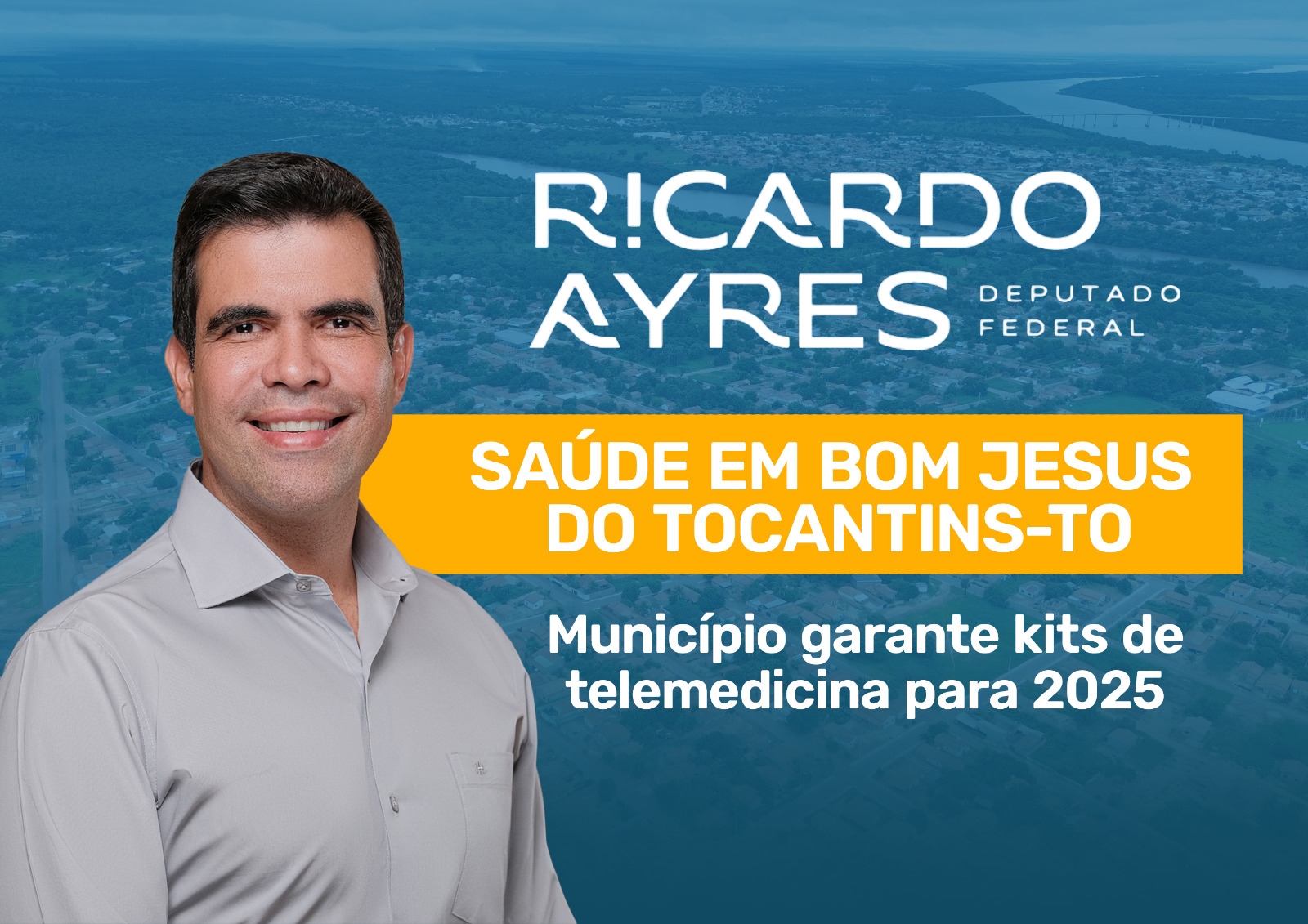 Bom Jesus do Tocantins garante equipamentos e kit de telemedicina para 2025 com apoio do deputado federal Ricardo Ayres