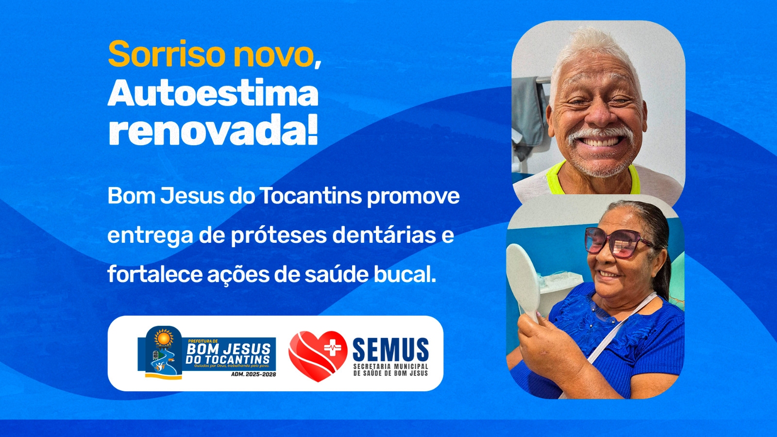 Bom Jesus do Tocantins promove entrega de próteses dentárias e fortalece ações de saúde bucal