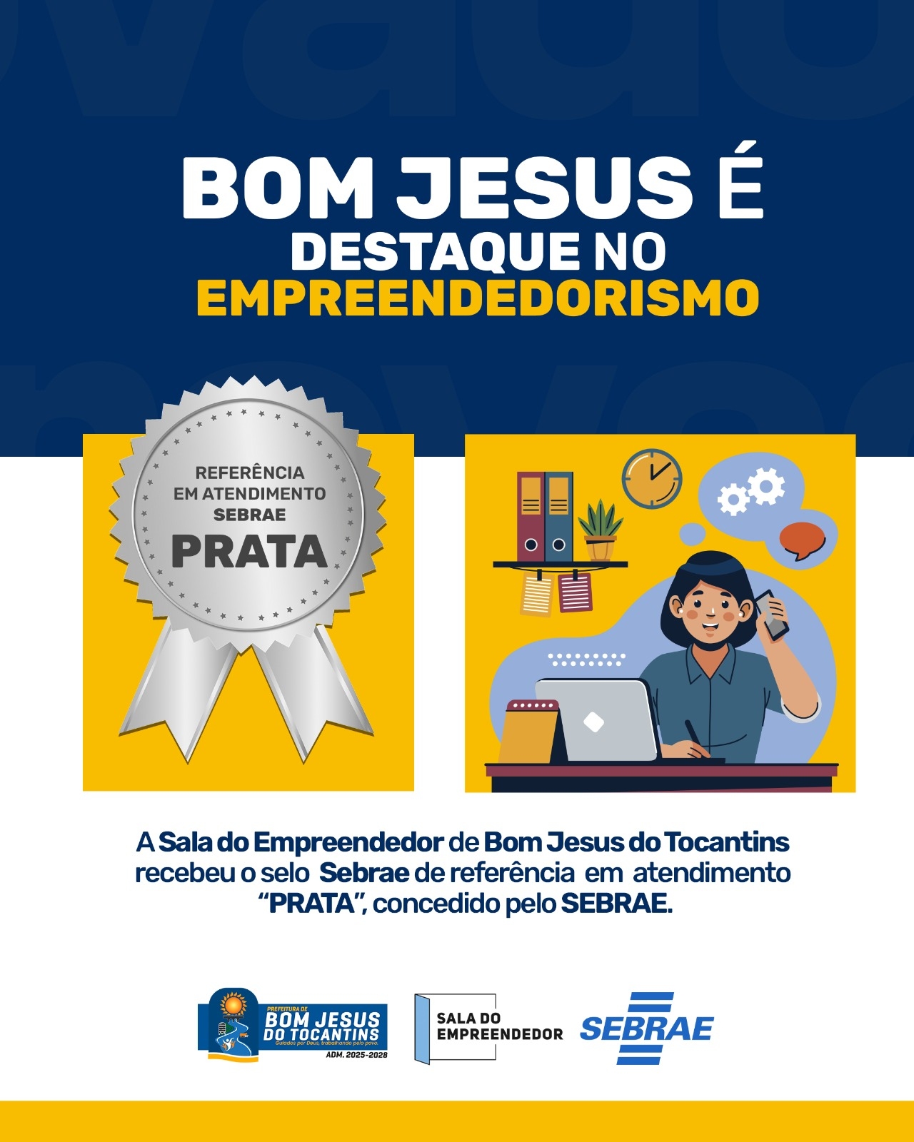 Bom Jesus é reconhecida com Selo Prata do SEBRAE em Referência de Atendimento